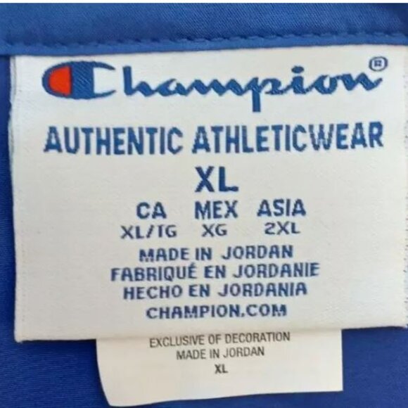Champion Classic Coach Jacket Men's Size XL Waterproof Lightweight Blue New - Picture 11 of 13